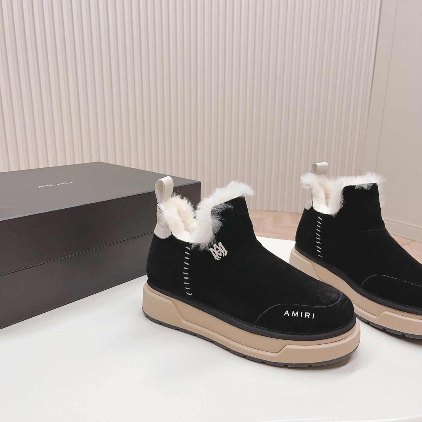 Amiri Malibu Shearling Lined Suede Boots - FashionPlug