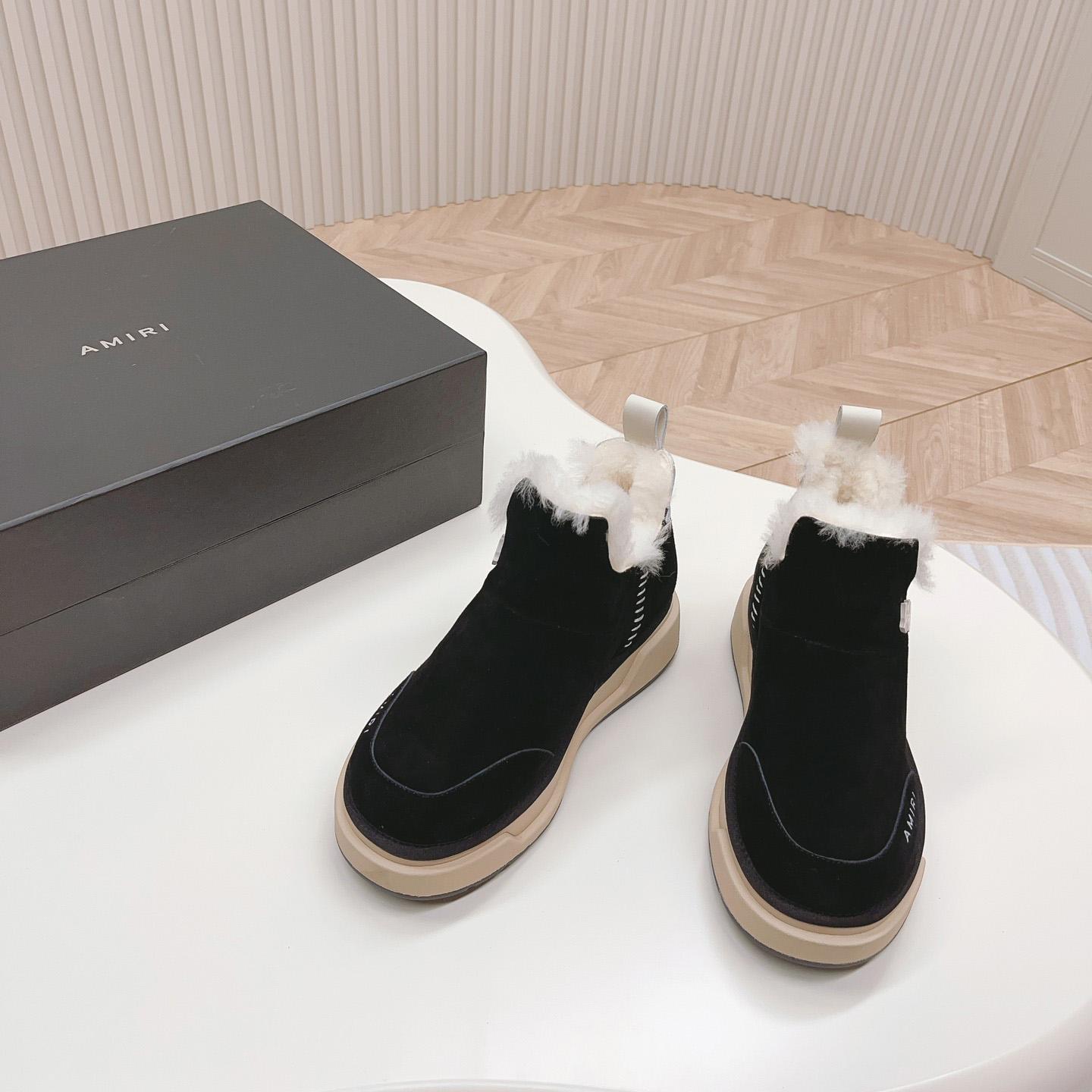 Amiri Malibu Shearling Lined Suede Boots - FashionPlug