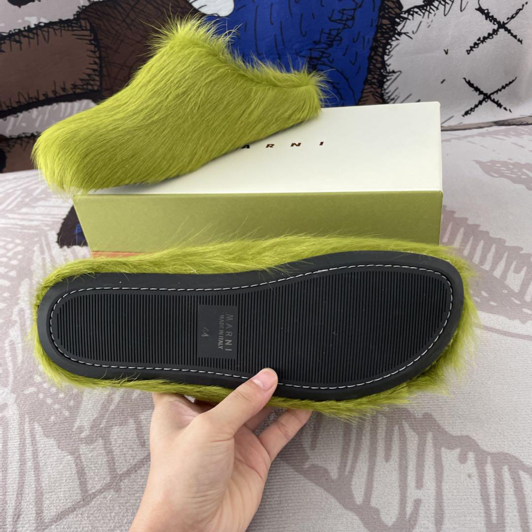 Marni Fussbett Slip-On Flat Mules - FashionPlug