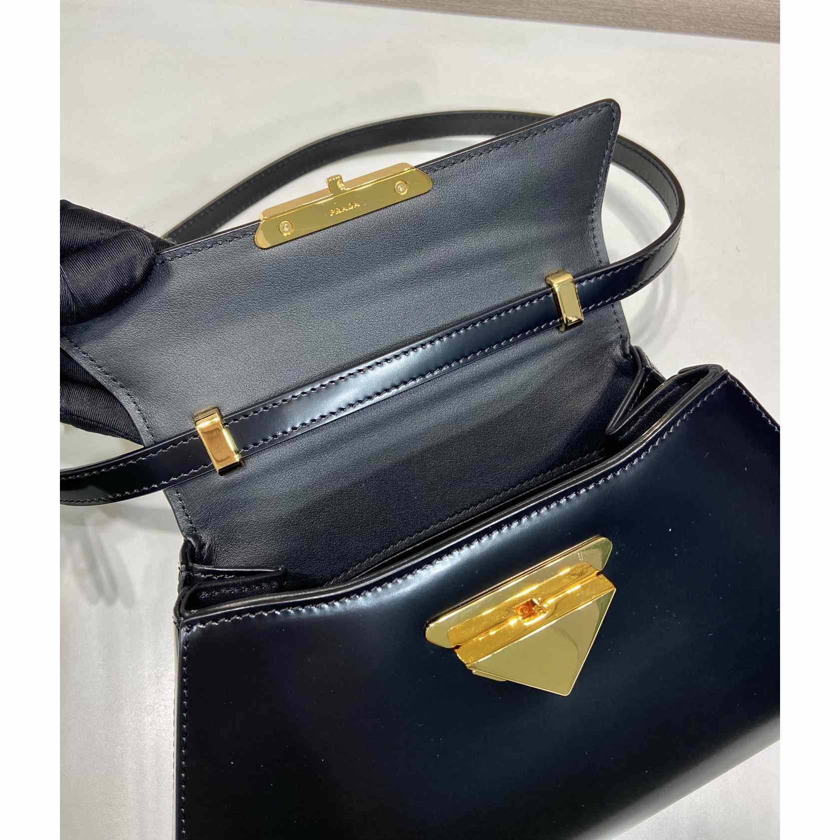 Prada Medium Brushed Leather Handbag - FashionPlug
