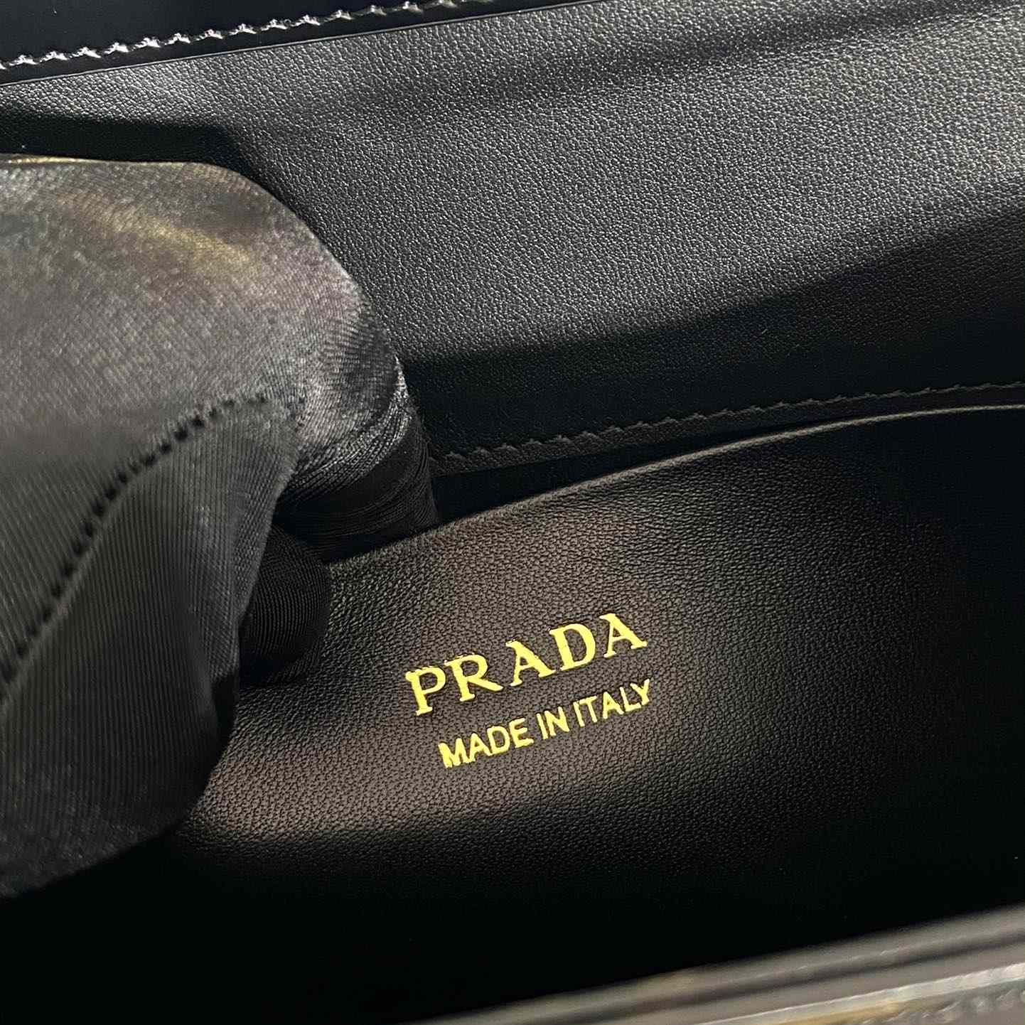 Prada Medium Brushed Leather Handbag - FashionPlug