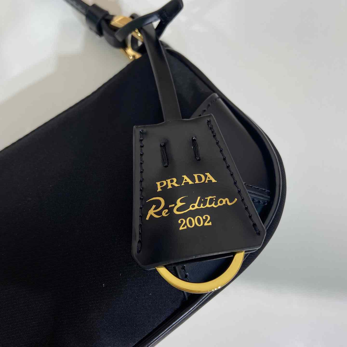 Prada Re-Edition 2002 Re-Nylon And Brushed Leather Shoulder Bag - FashionPlug