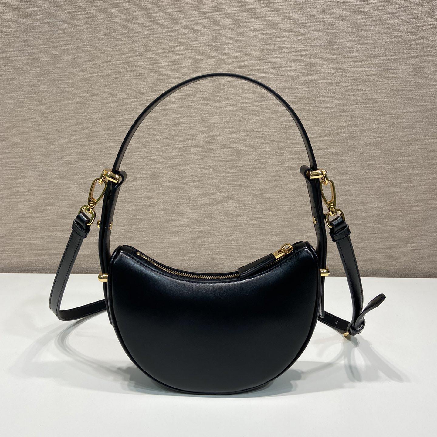 Prada Arqué Leather Mini Shoulder Bag - FashionPlug