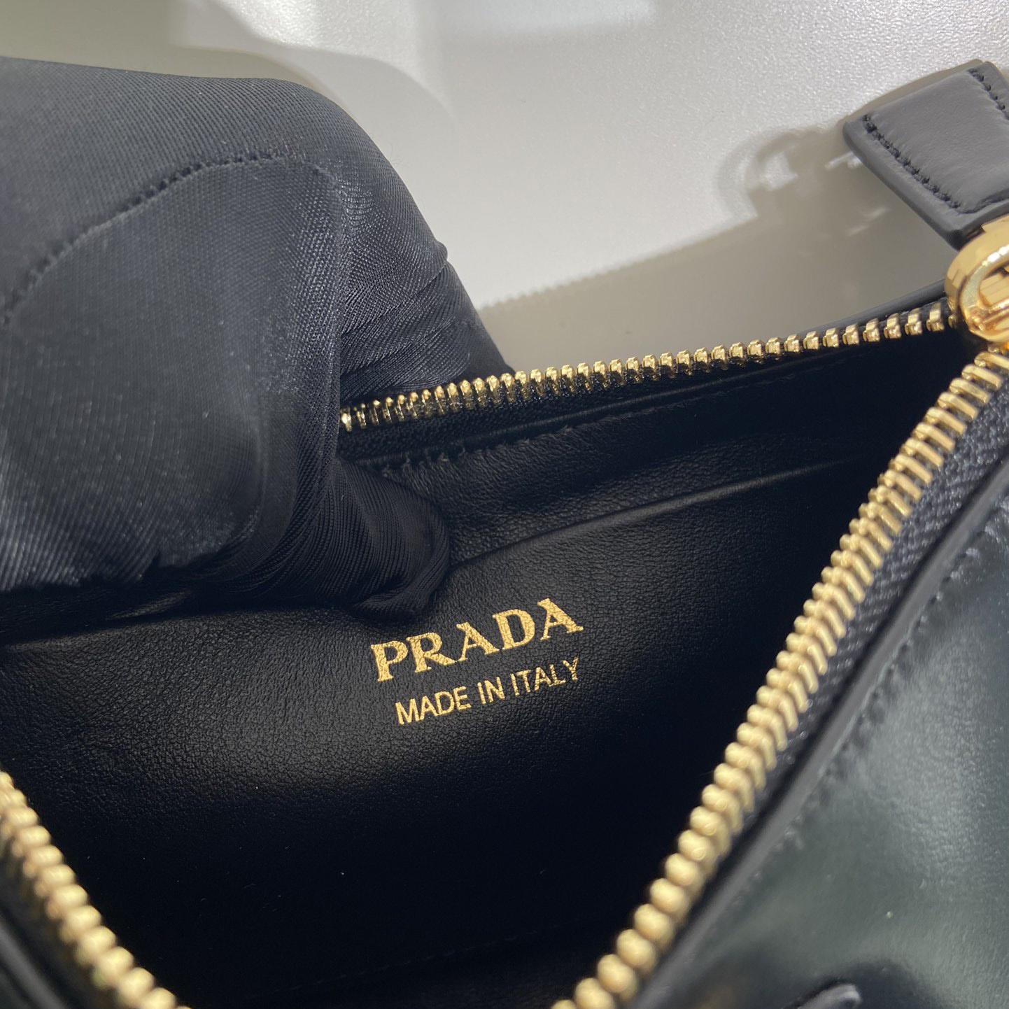 Prada Arqué Leather Mini Shoulder Bag - FashionPlug