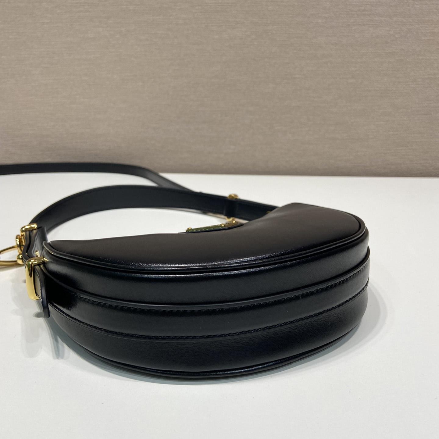 Prada Arqué Leather Mini Shoulder Bag - FashionPlug