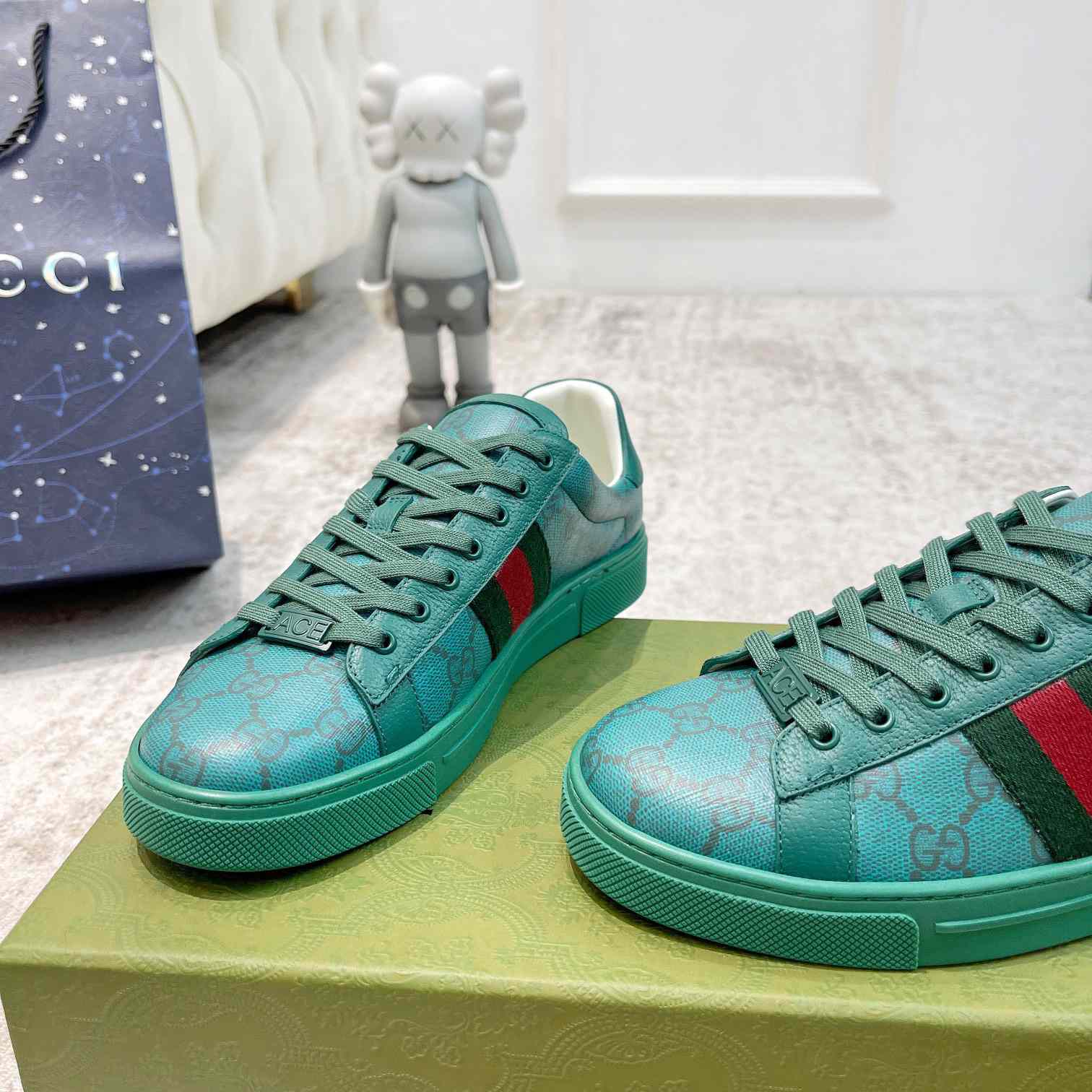 Gucci Ace GG Crystal Canvas Sneaker  - FashionPlug