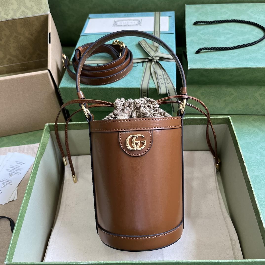 Gucci Ophidia Mini Bucket Bag  (11.5x23x8cm) - FashionPlug