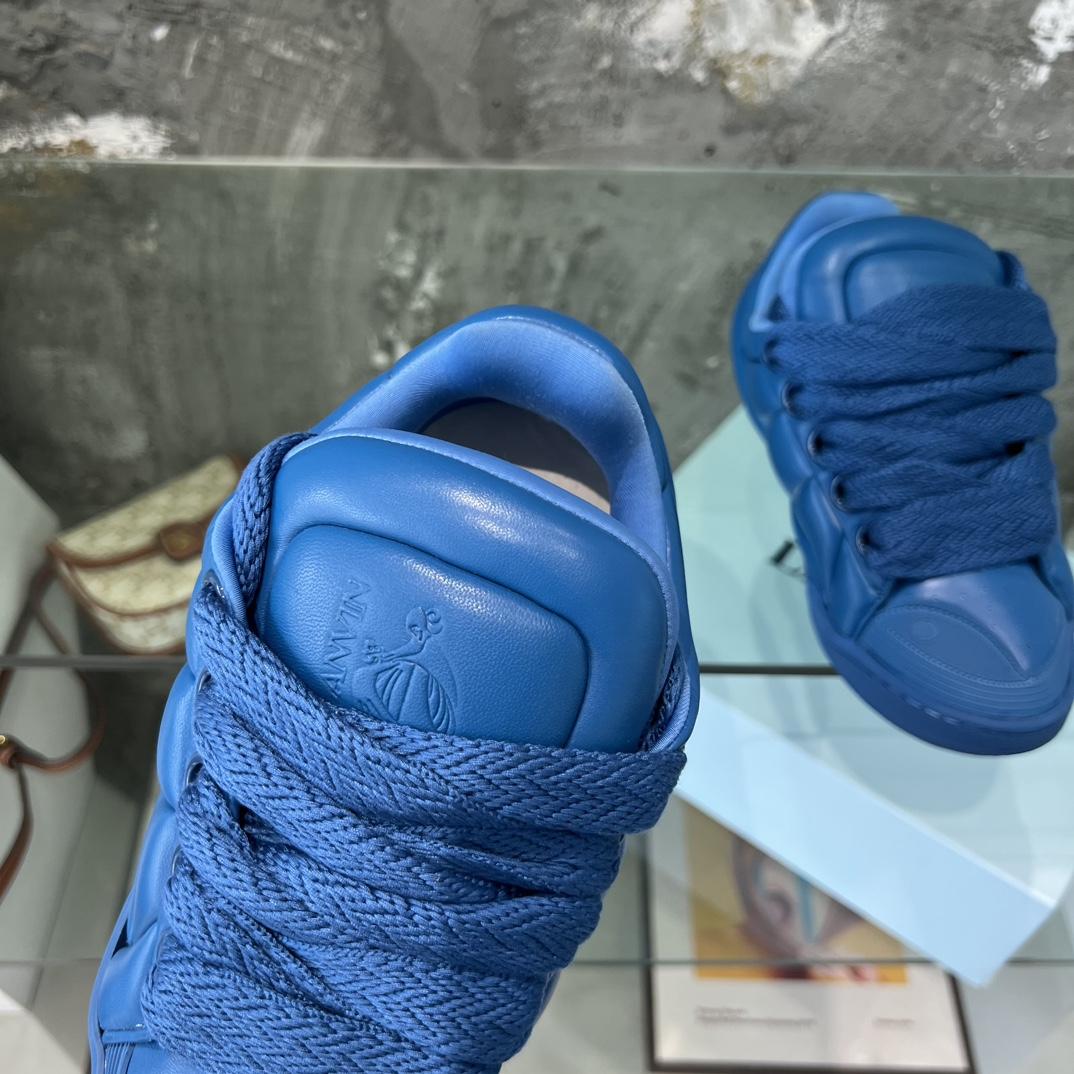 Lanvin Leather Curb XL Sneakers - FashionPlug