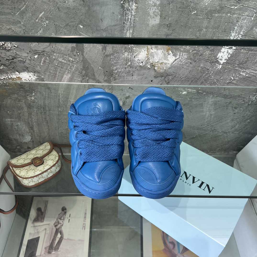 Lanvin Leather Curb XL Sneakers - FashionPlug