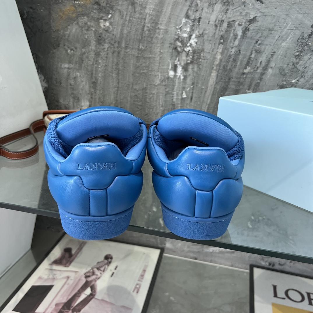 Lanvin Leather Curb XL Sneakers - FashionPlug