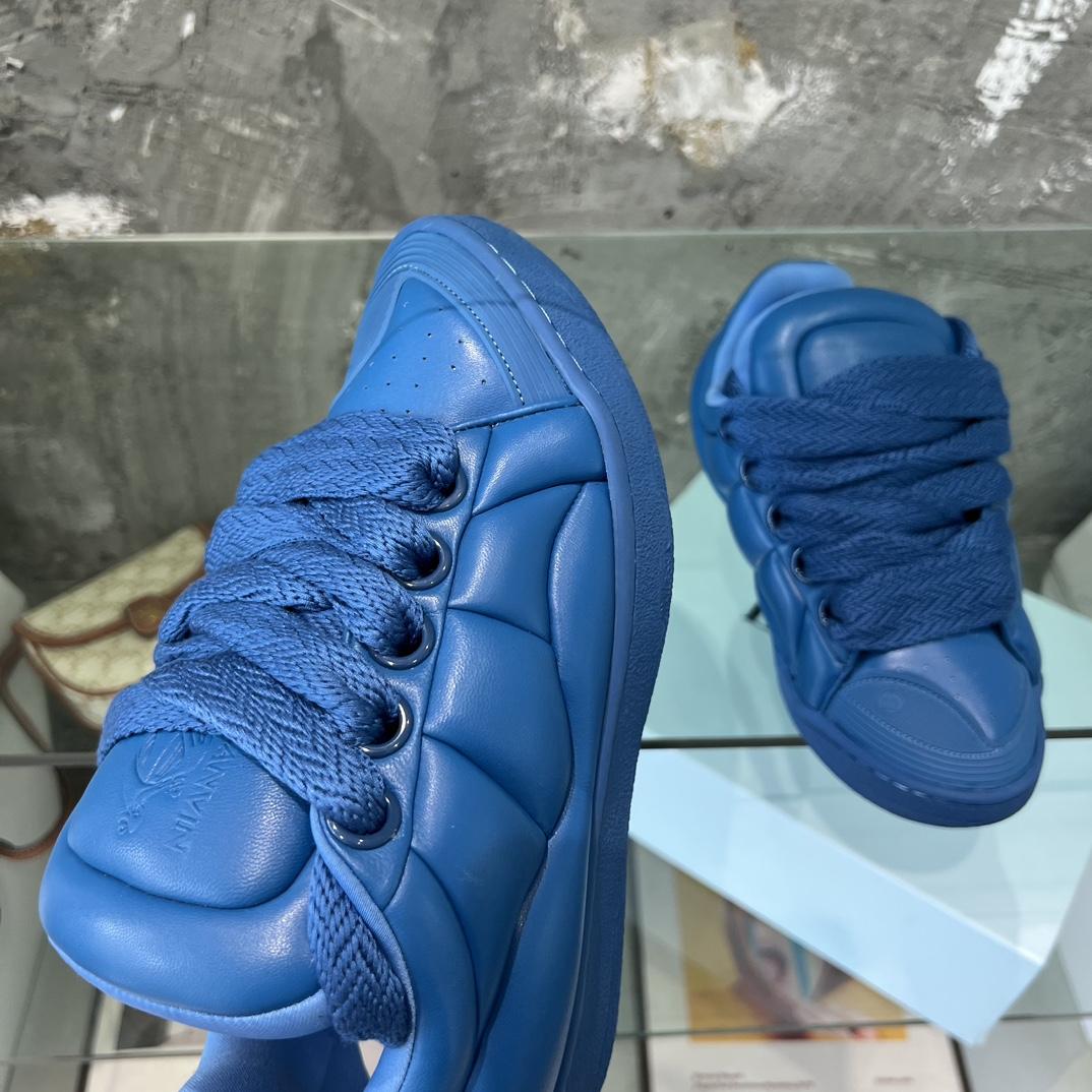 Lanvin Leather Curb XL Sneakers - FashionPlug