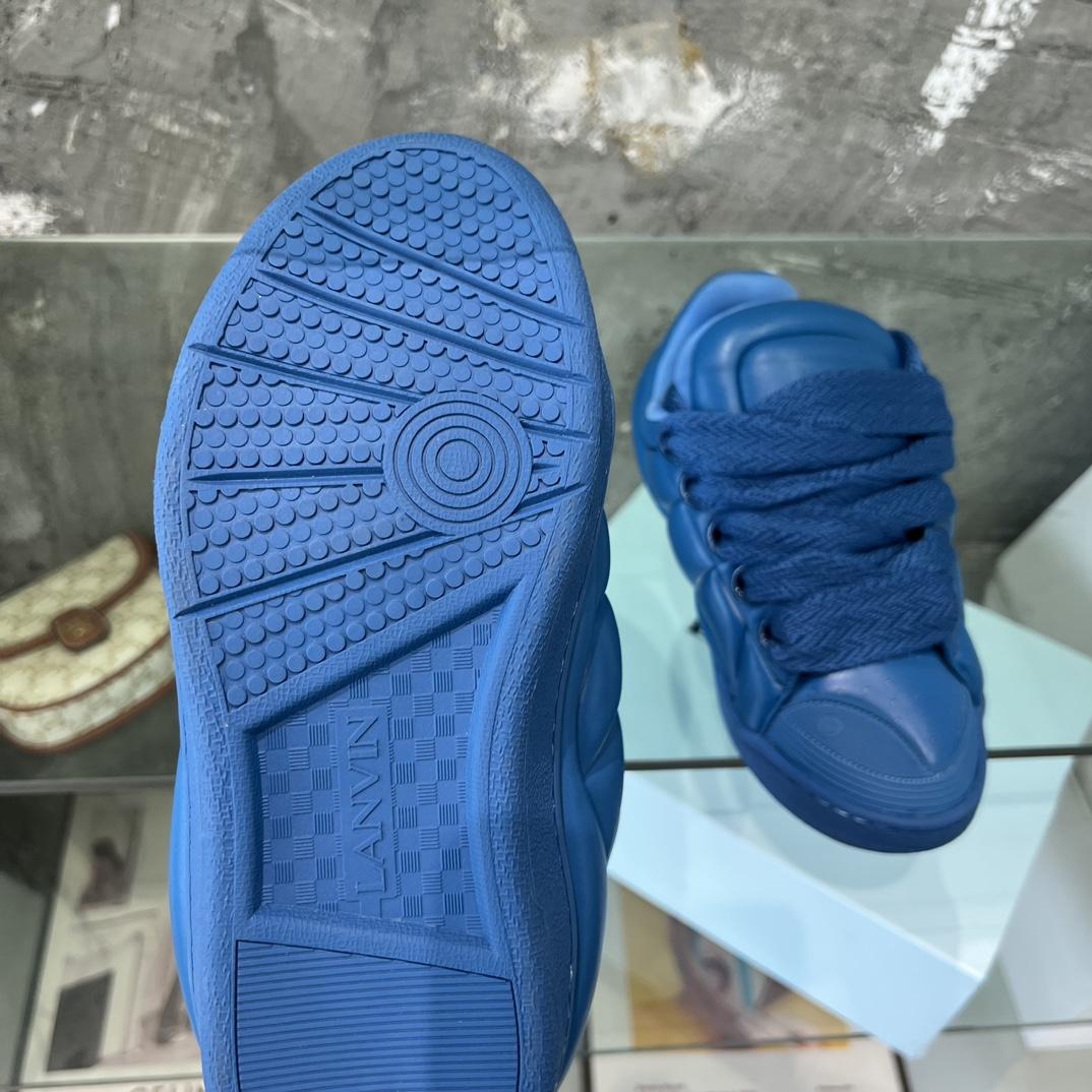 Lanvin Leather Curb XL Sneakers - FashionPlug