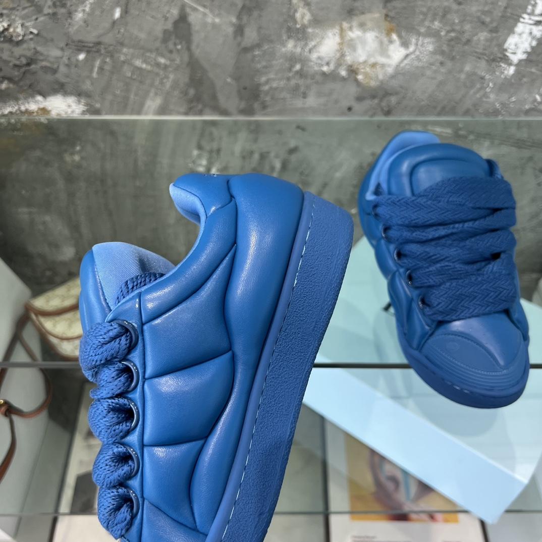 Lanvin Leather Curb XL Sneakers - FashionPlug