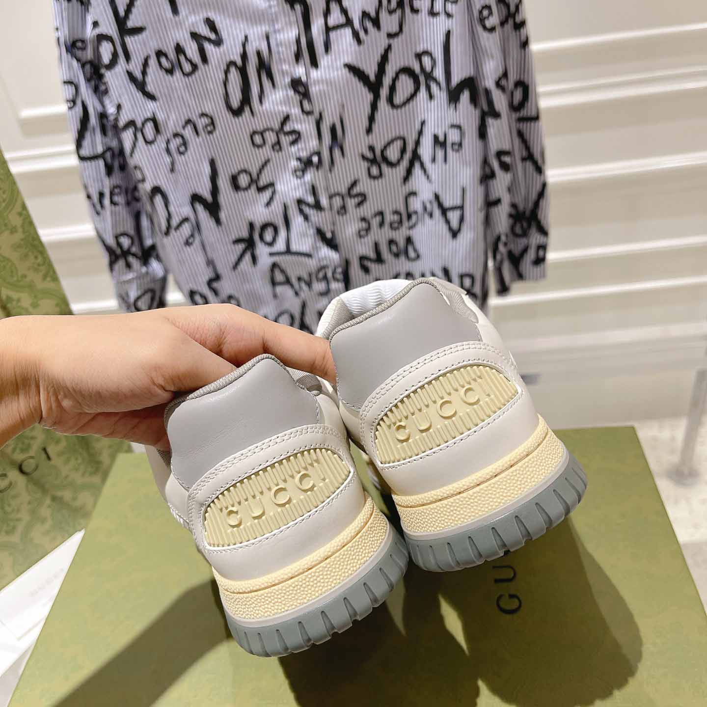 Gucci Distressed Effect Sneaker - FashionPlug