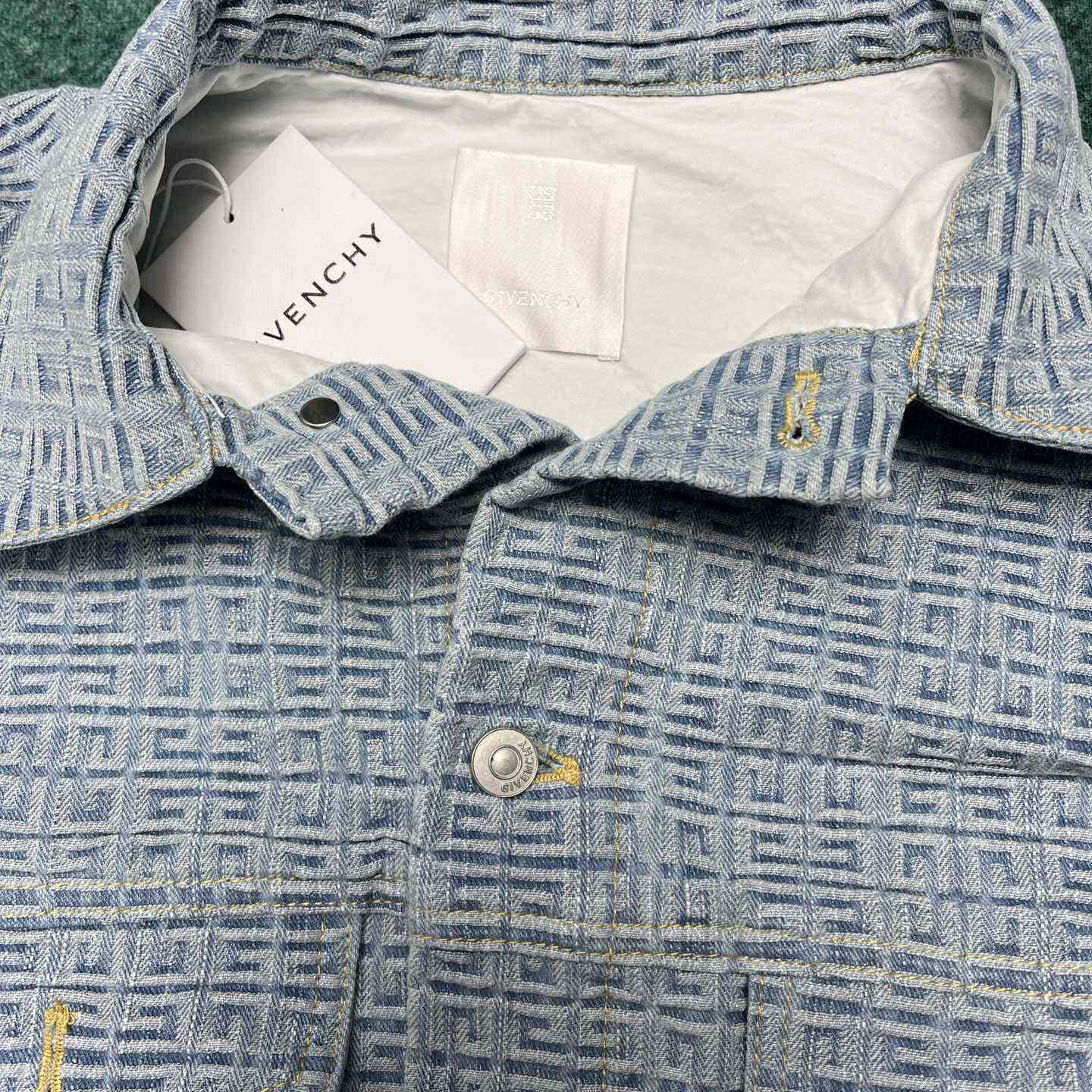 Givenchy 4G Denim Oversized Sleeveless Jacket - FashionPlug