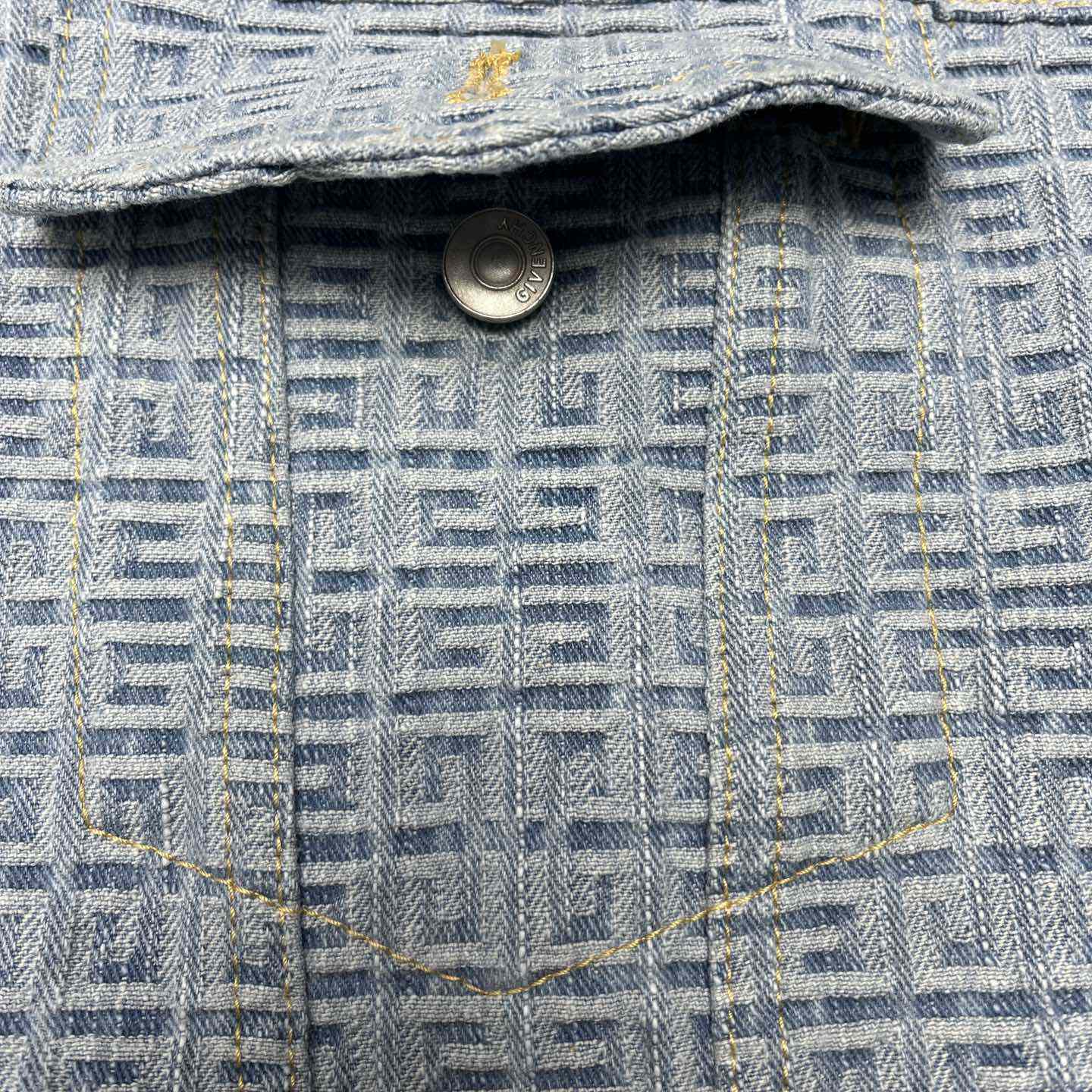 Givenchy 4G Denim Oversized Sleeveless Jacket - FashionPlug