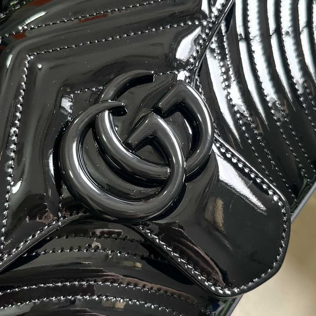 Gucci GG Marmont Patent Small Shoulder Bag - FashionPlug