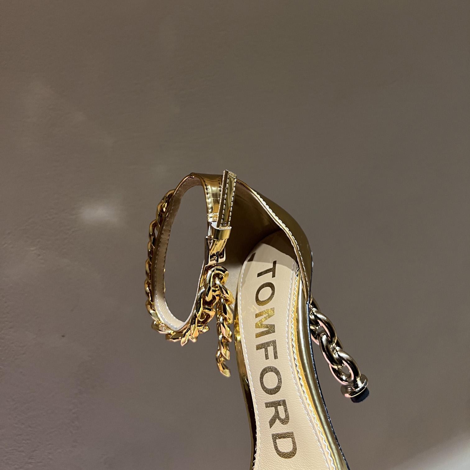 Tom Ford 105mm Leather Sandals - FashionPlug