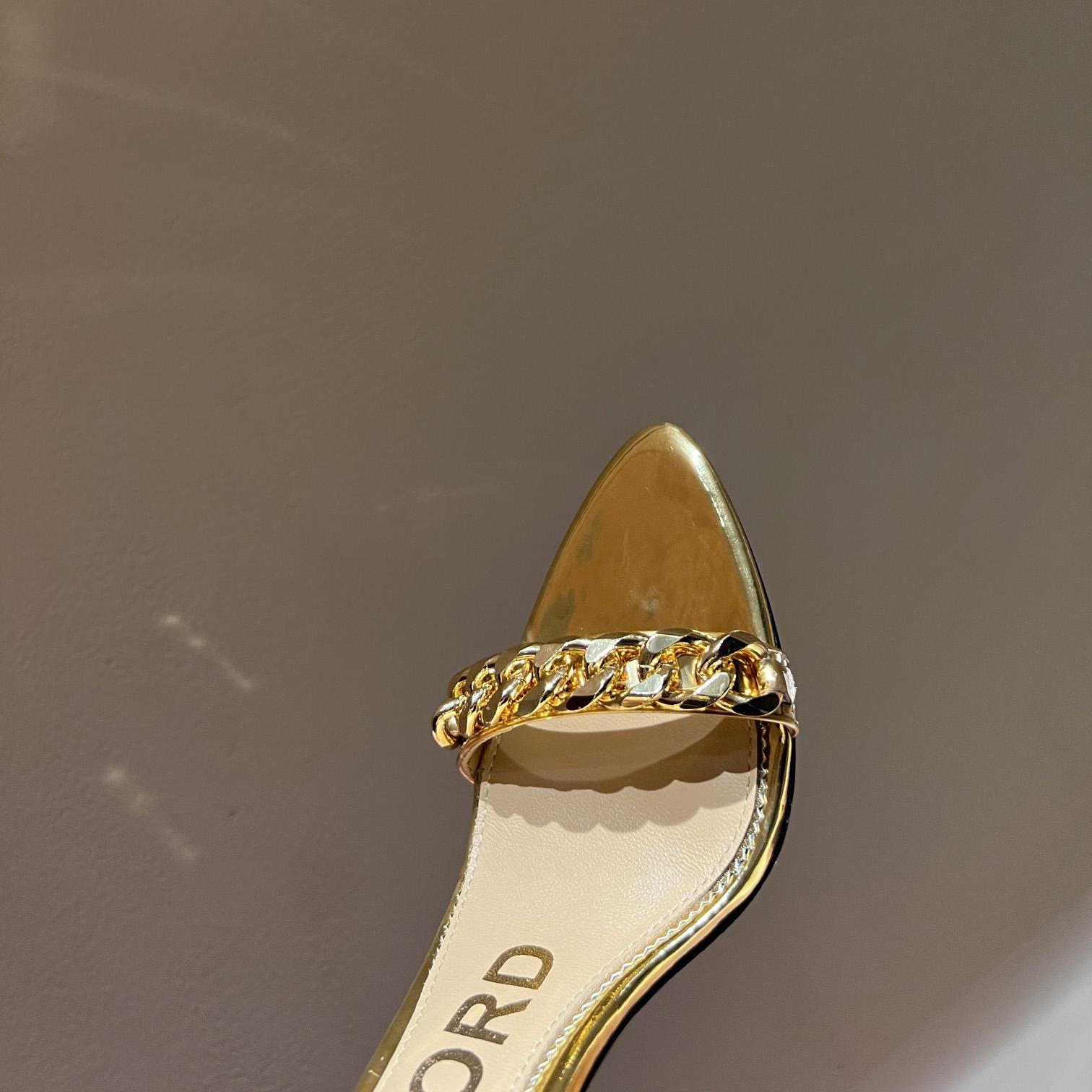 Tom Ford 105mm Leather Sandals - FashionPlug
