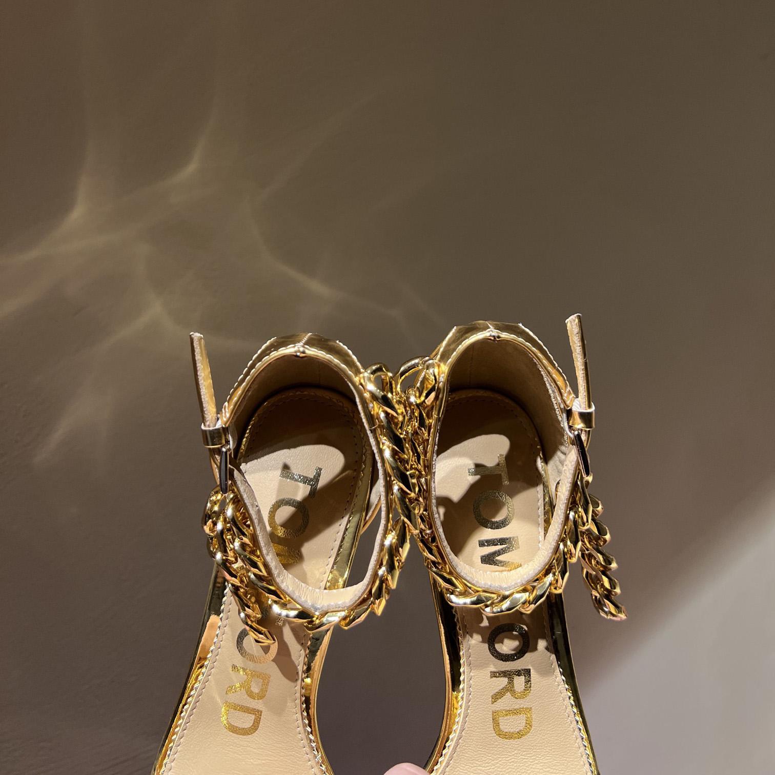 Tom Ford 105mm Leather Sandals - FashionPlug