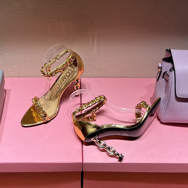 Tom Ford 105mm Leather Sandals - FashionPlug