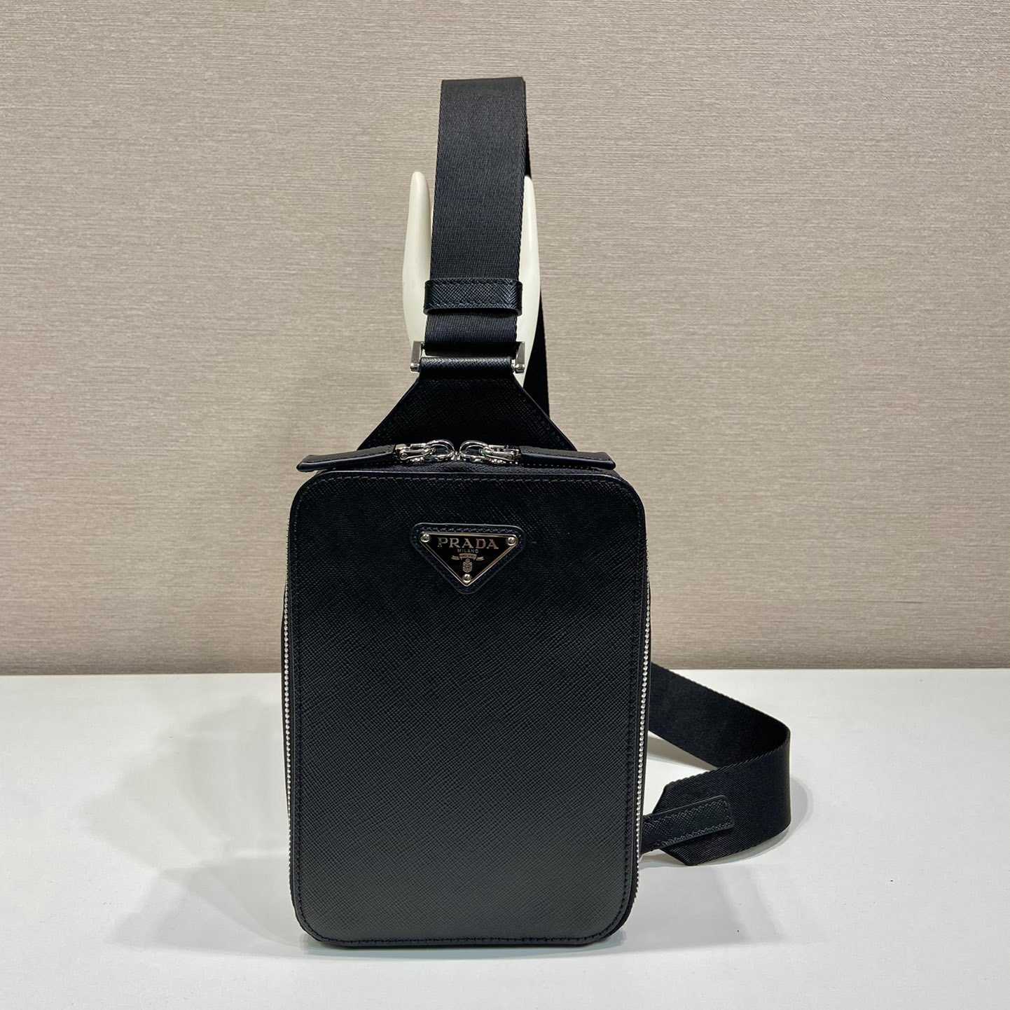 Prada Brique Saffiano Leather Bag - FashionPlug