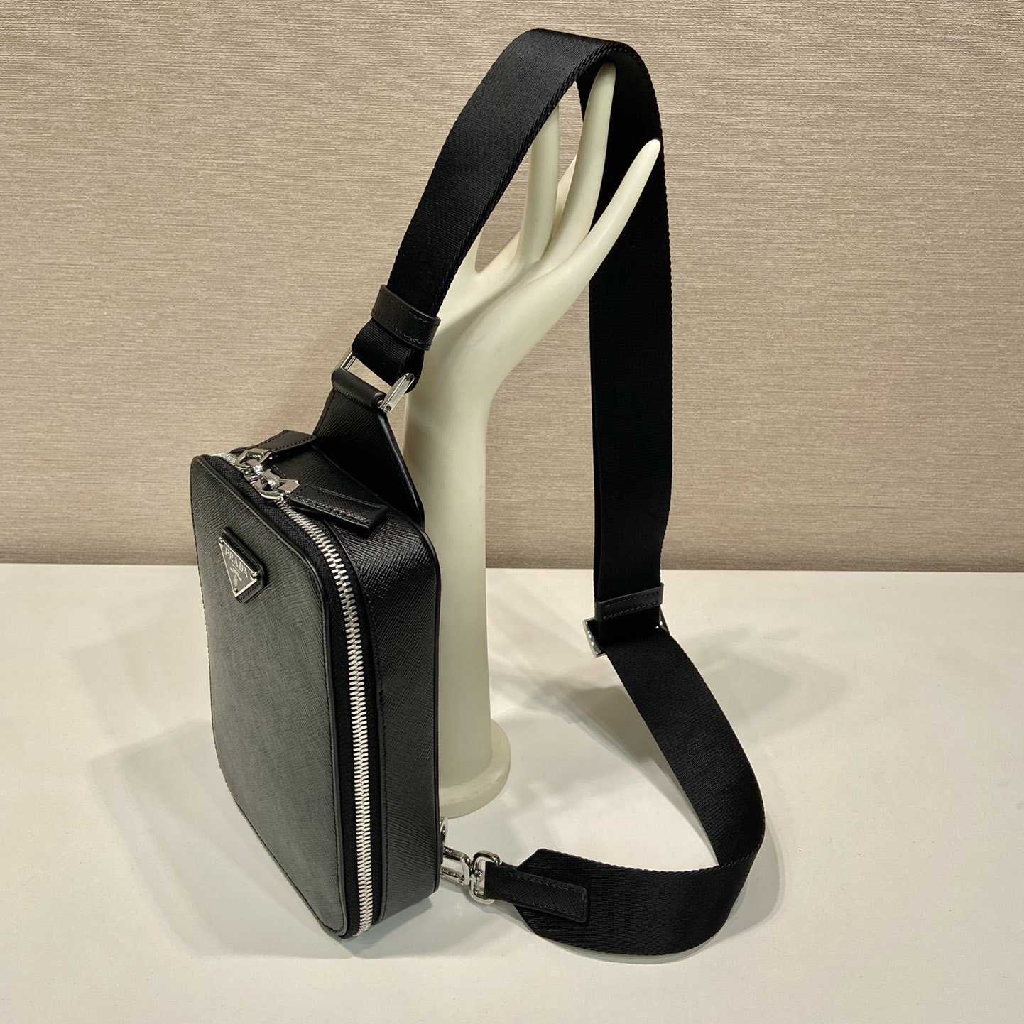 Prada Brique Saffiano Leather Bag - FashionPlug