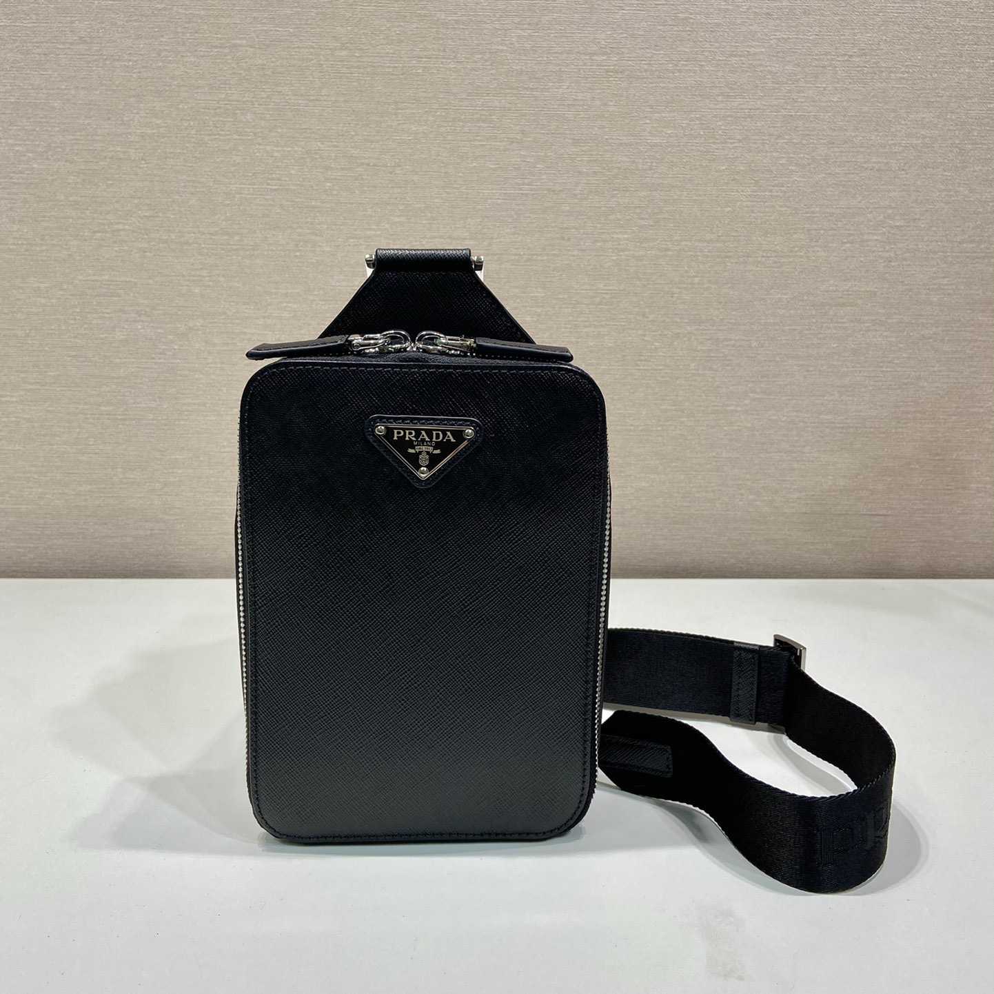 Prada Brique Saffiano Leather Bag - FashionPlug