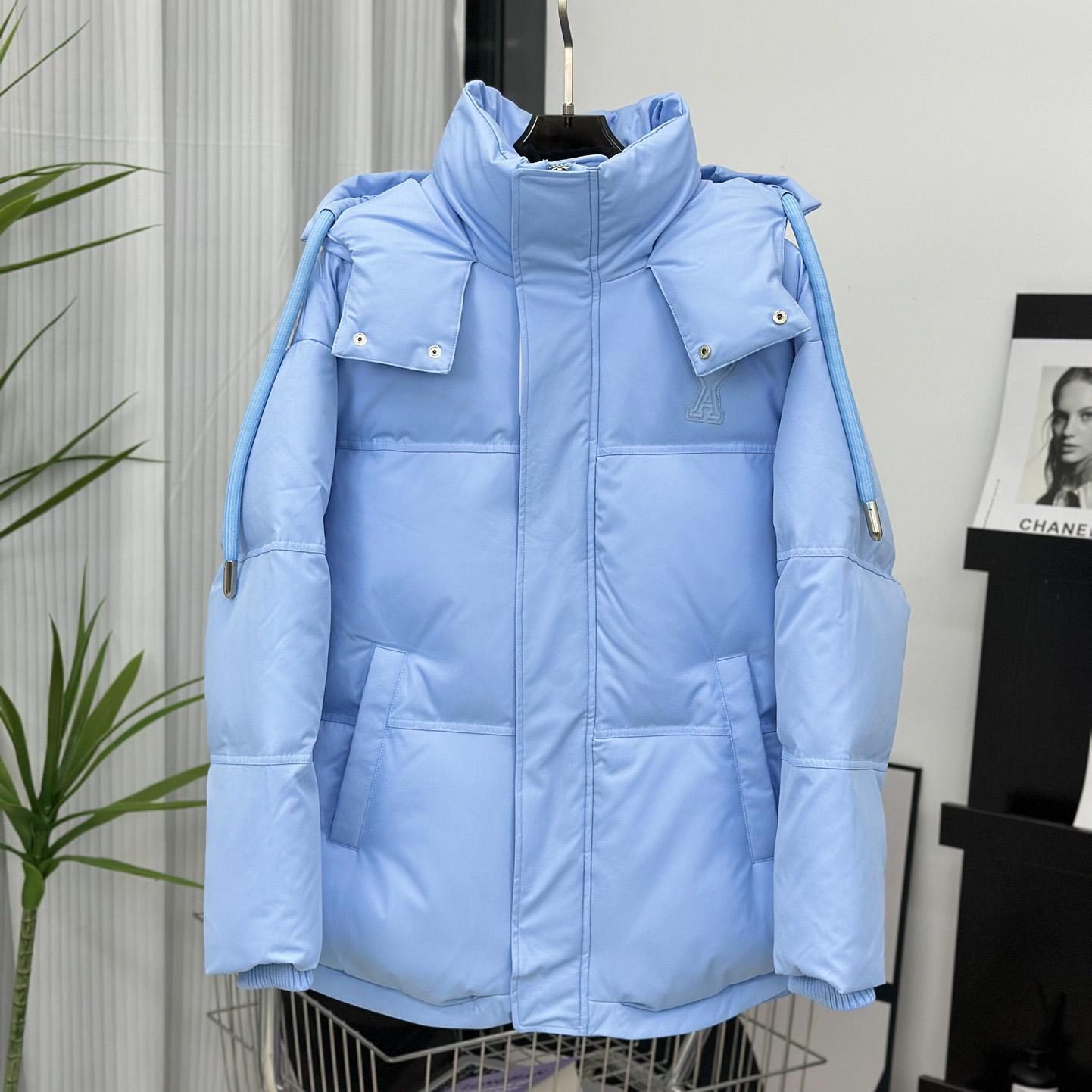Ami Paris Ami De Coeur Puffer Jacket - FashionPlug
