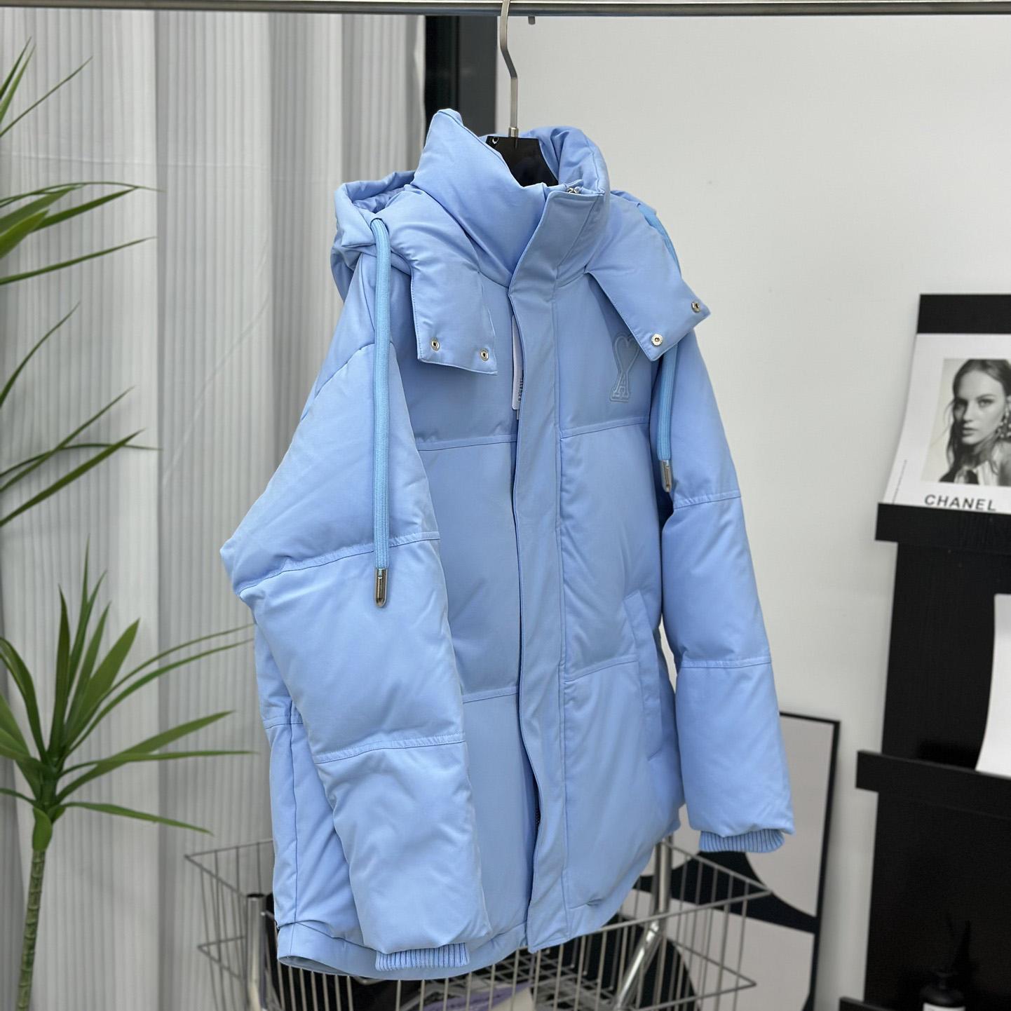 Ami Paris Ami De Coeur Puffer Jacket - FashionPlug