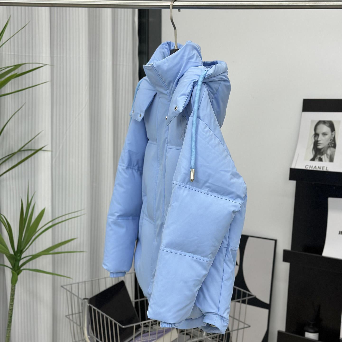 Ami Paris Ami De Coeur Puffer Jacket - FashionPlug