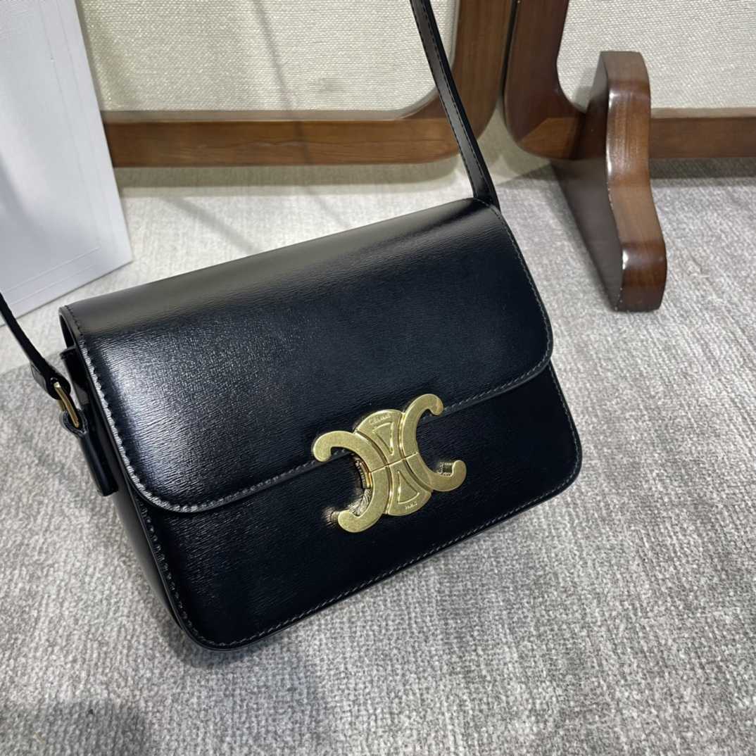 Celine Teen Triomphe Bag In Shiny Calfskin - FashionPlug