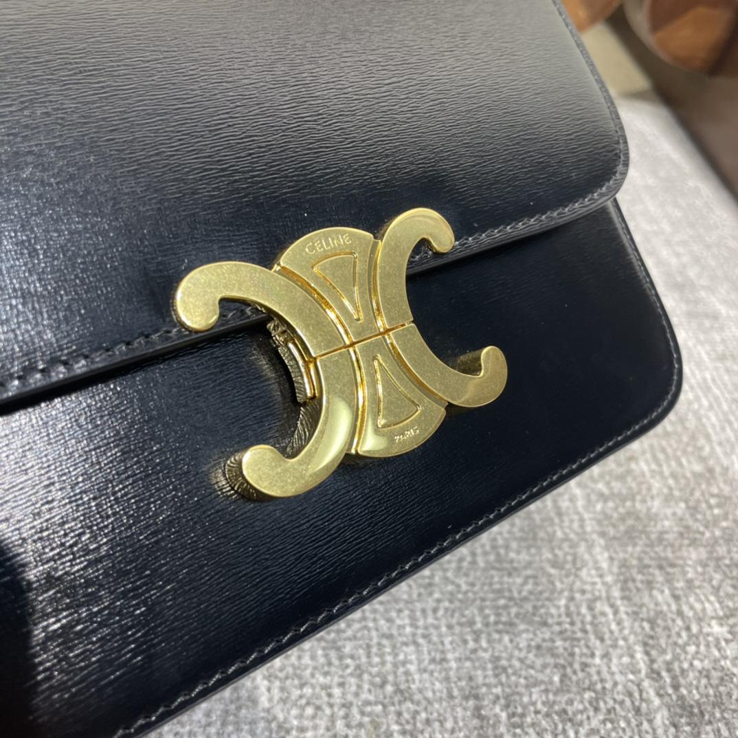 Celine Teen Triomphe Bag In Shiny Calfskin - FashionPlug