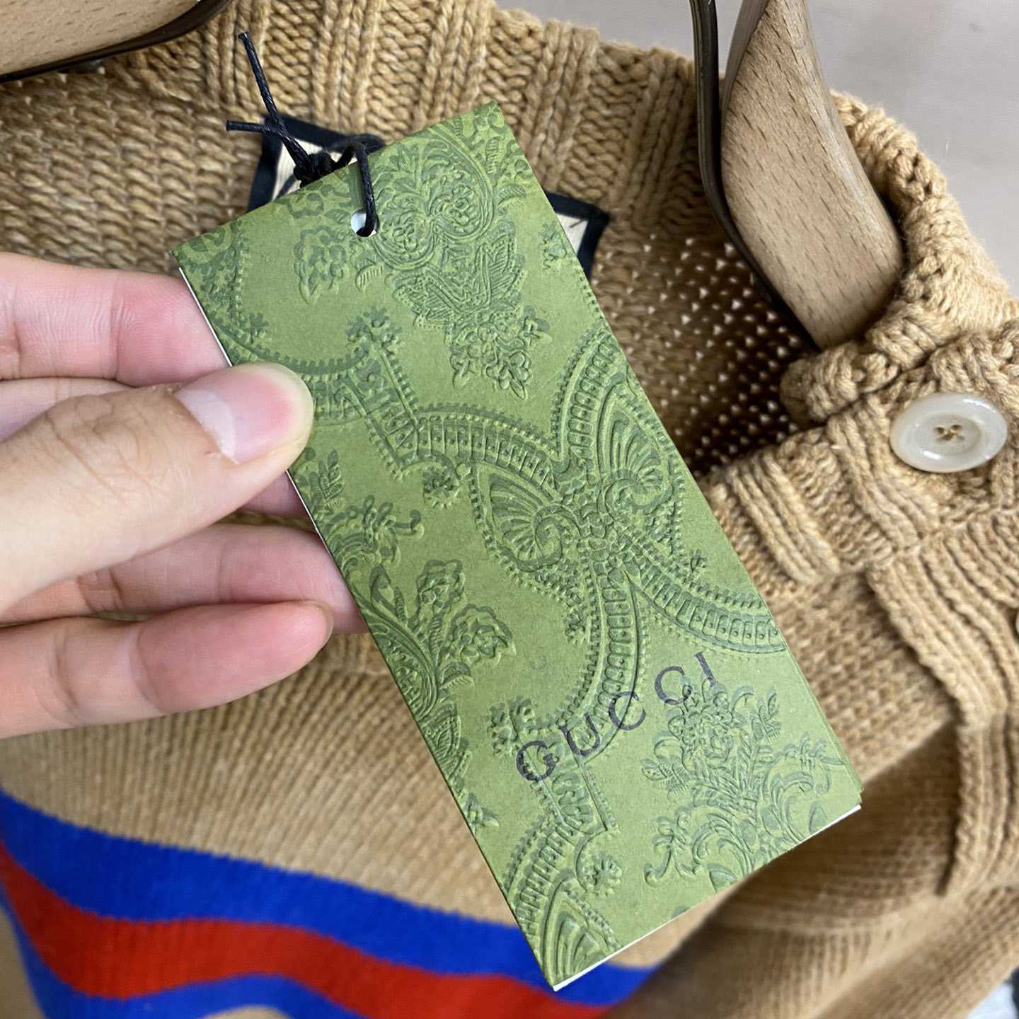 Gucci Wool Mohair Sweater With Web Intarsia - FashionPlug
