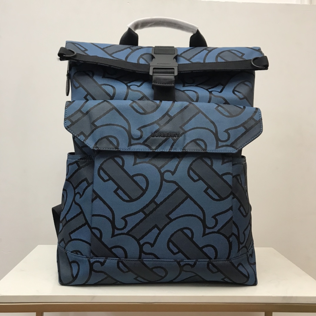 Burberry Orville Monogram-jacquard Backpack (36 x 19x 58cm) - FashionPlug