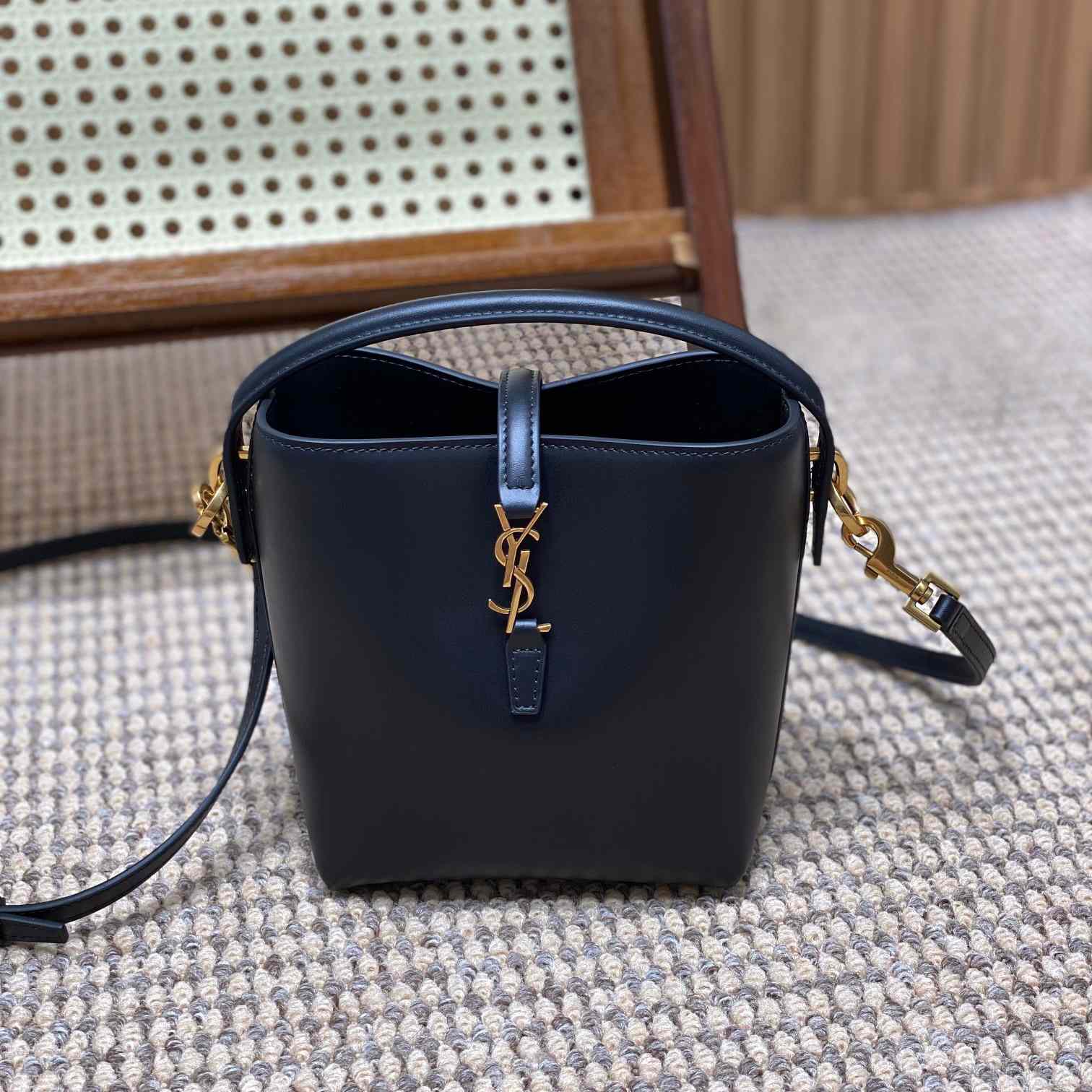 Saint Laurent Le 37 Mini In Shiny Leather - FashionPlug