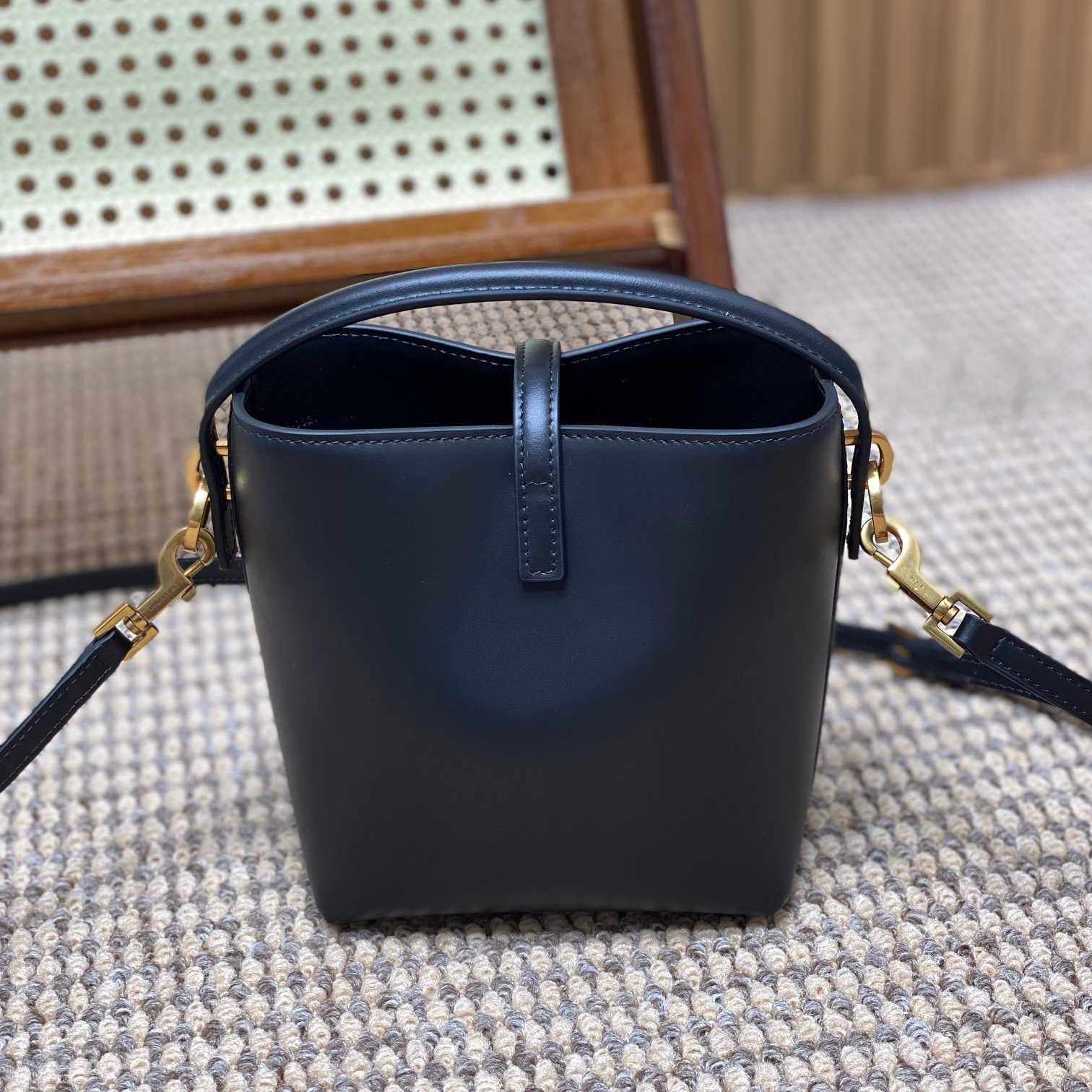 Saint Laurent Le 37 Mini In Shiny Leather - FashionPlug
