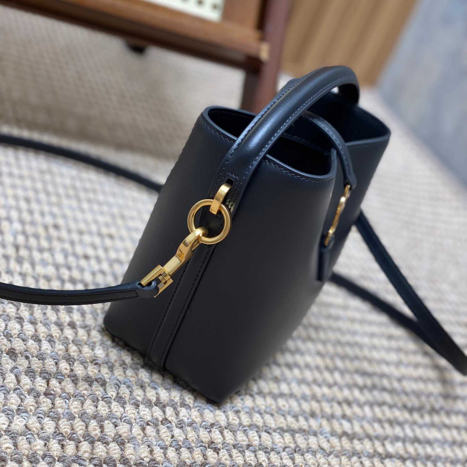 Saint Laurent Le 37 Mini In Shiny Leather - FashionPlug