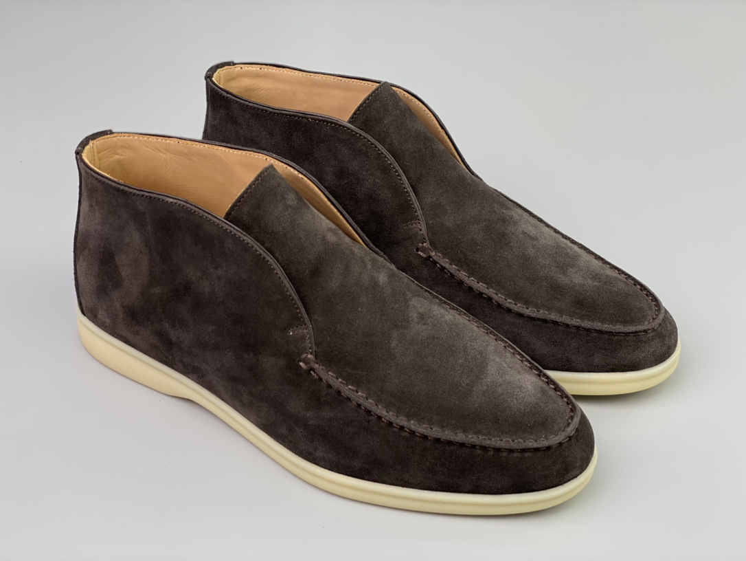 Loro Piana White Sole Summer Walk Loafers In Brown - FashionPlug
