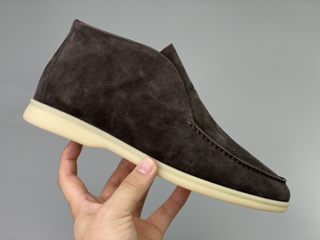 Loro Piana White Sole Summer Walk Loafers In Brown - FashionPlug
