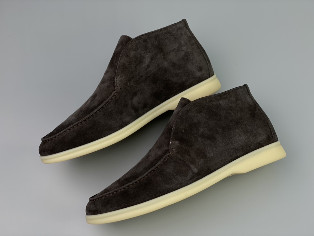 Loro Piana White Sole Summer Walk Loafers In Brown - FashionPlug