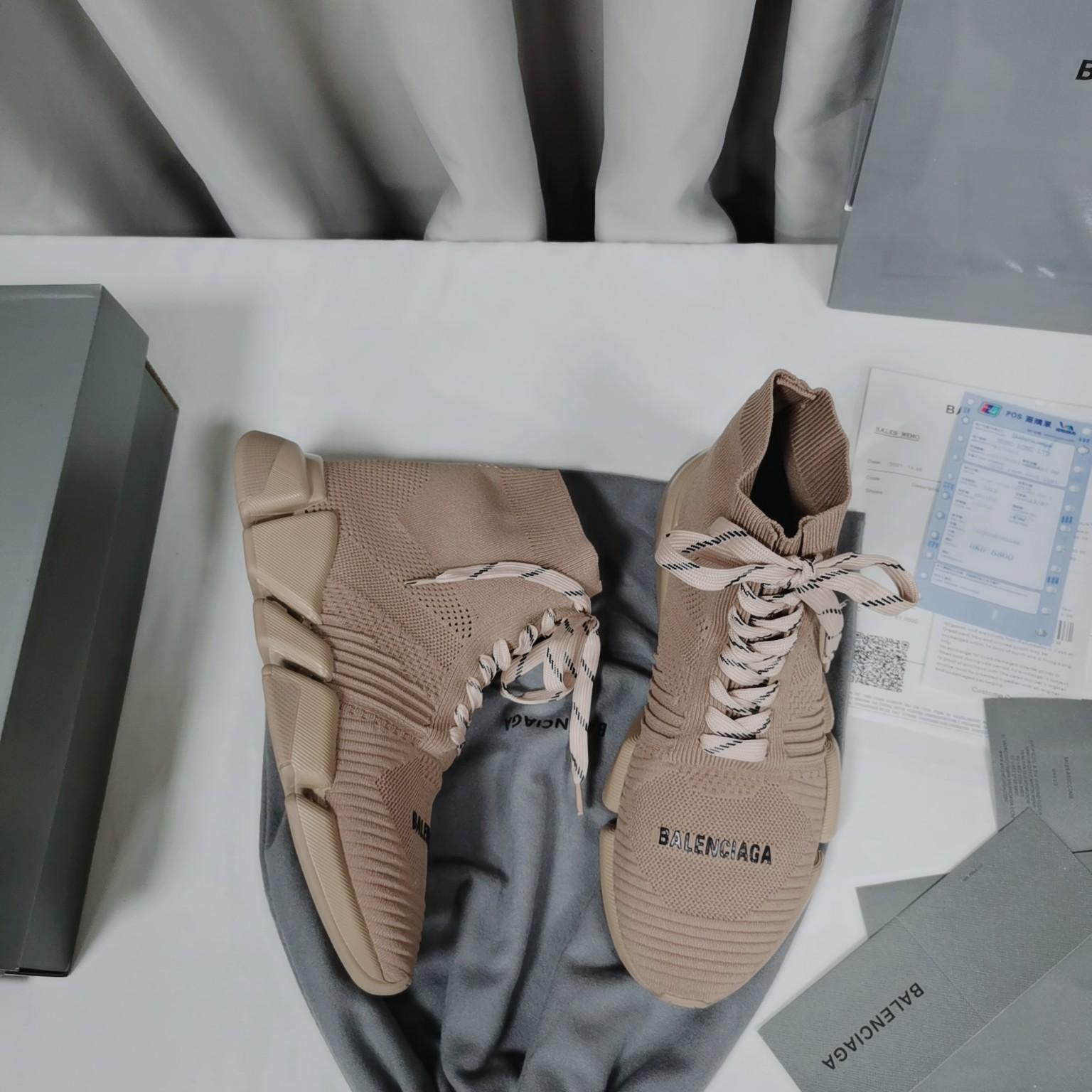 Balenciaga Speed 2.0 Lace Up Shoes - FashionPlug