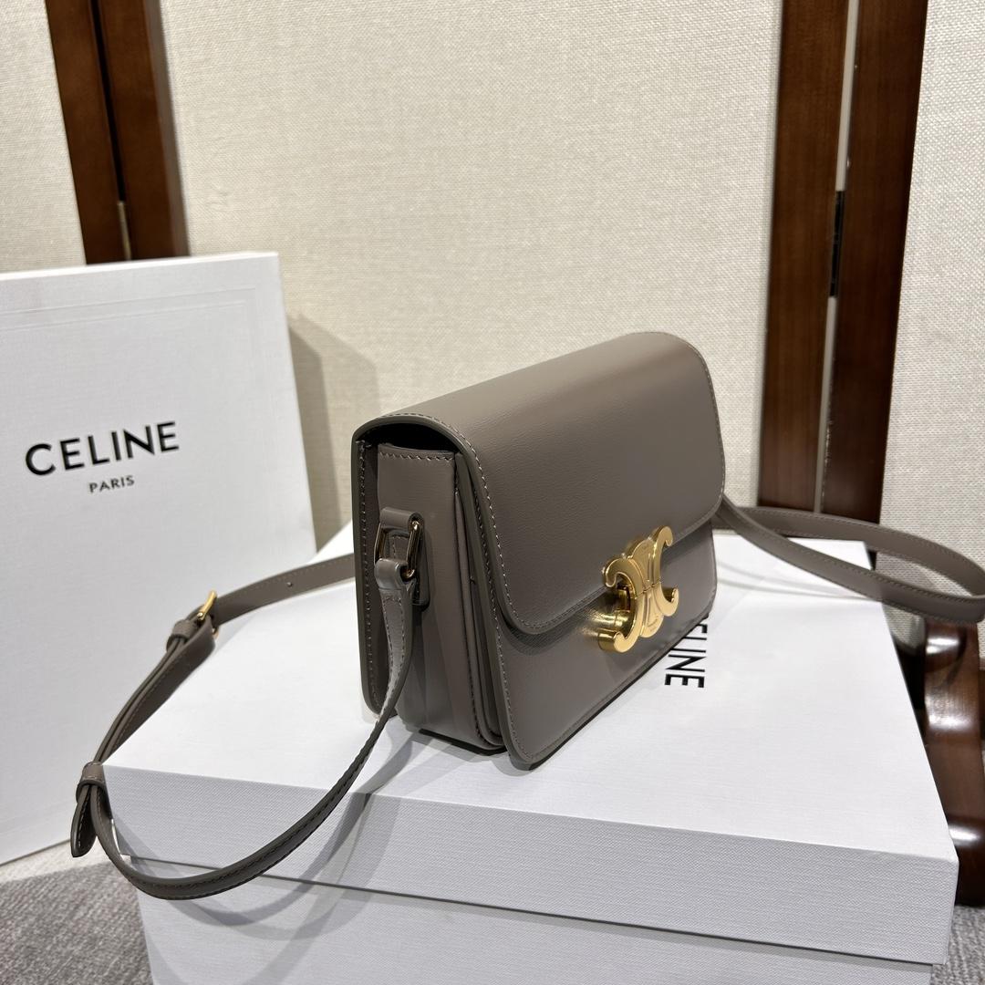 Celine Teen Triomphe Bag In Shiny Calfskin - FashionPlug