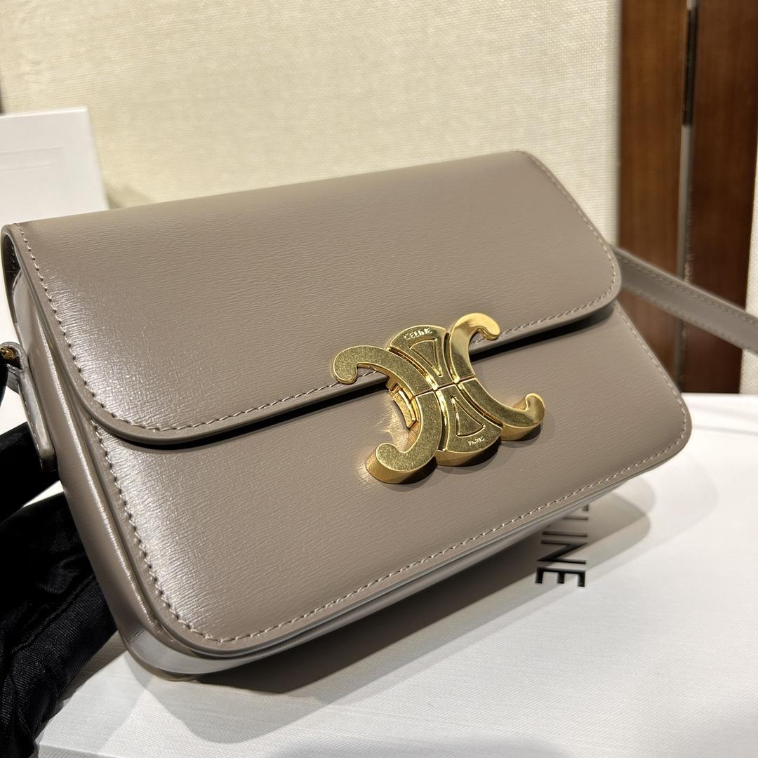 Celine Teen Triomphe Bag In Shiny Calfskin - FashionPlug