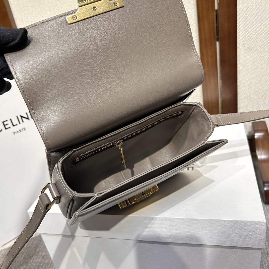 Celine Teen Triomphe Bag In Shiny Calfskin - FashionPlug