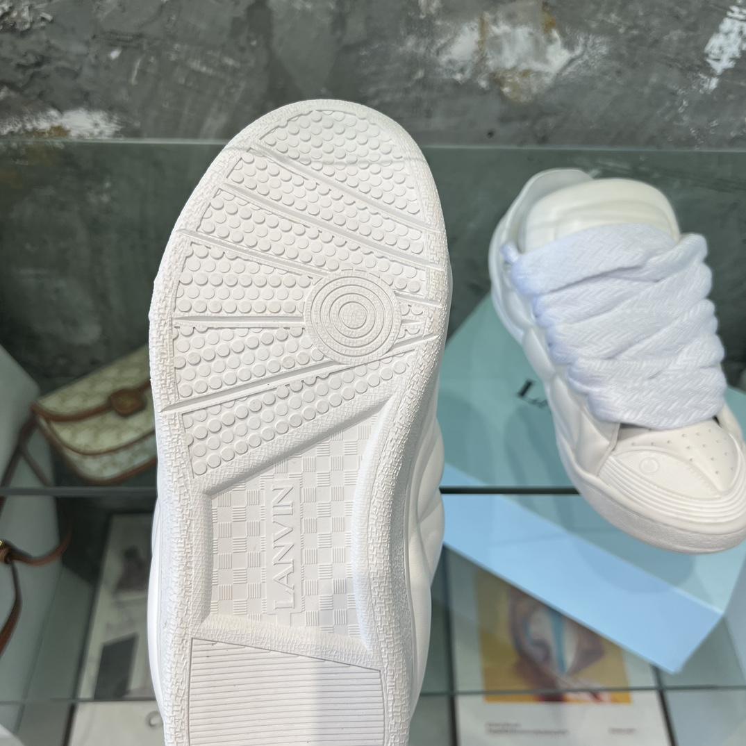 Lanvin Leather Curb XL Sneakers - FashionPlug
