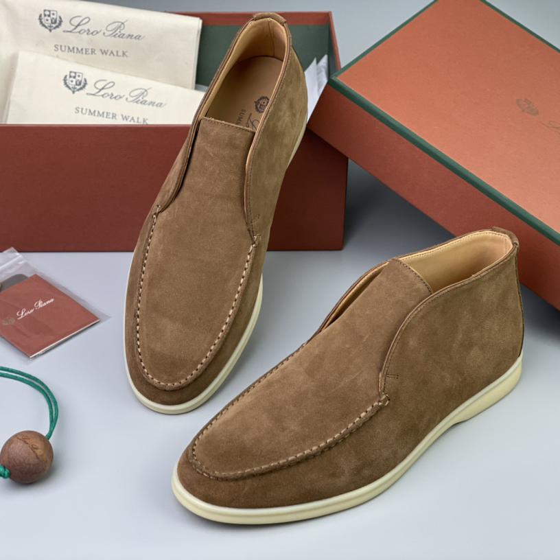 Loro Piana White Sole Summer Walk Loafers - FashionPlug