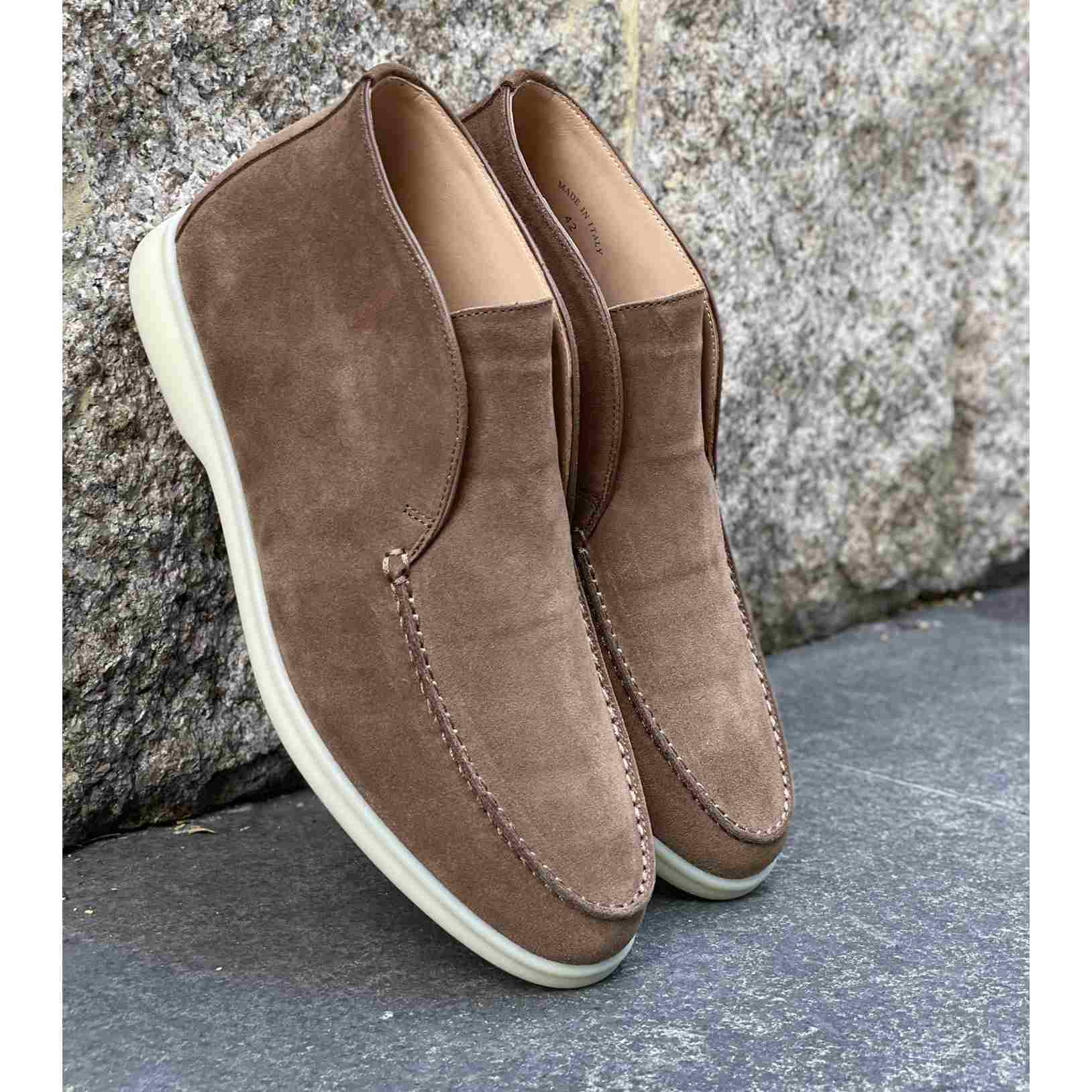 Loro Piana White Sole Summer Walk Loafers - FashionPlug