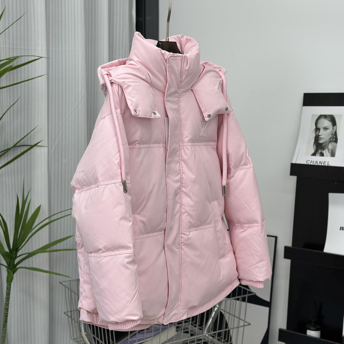 Ami Paris Ami De Coeur Puffer Jacket - FashionPlug