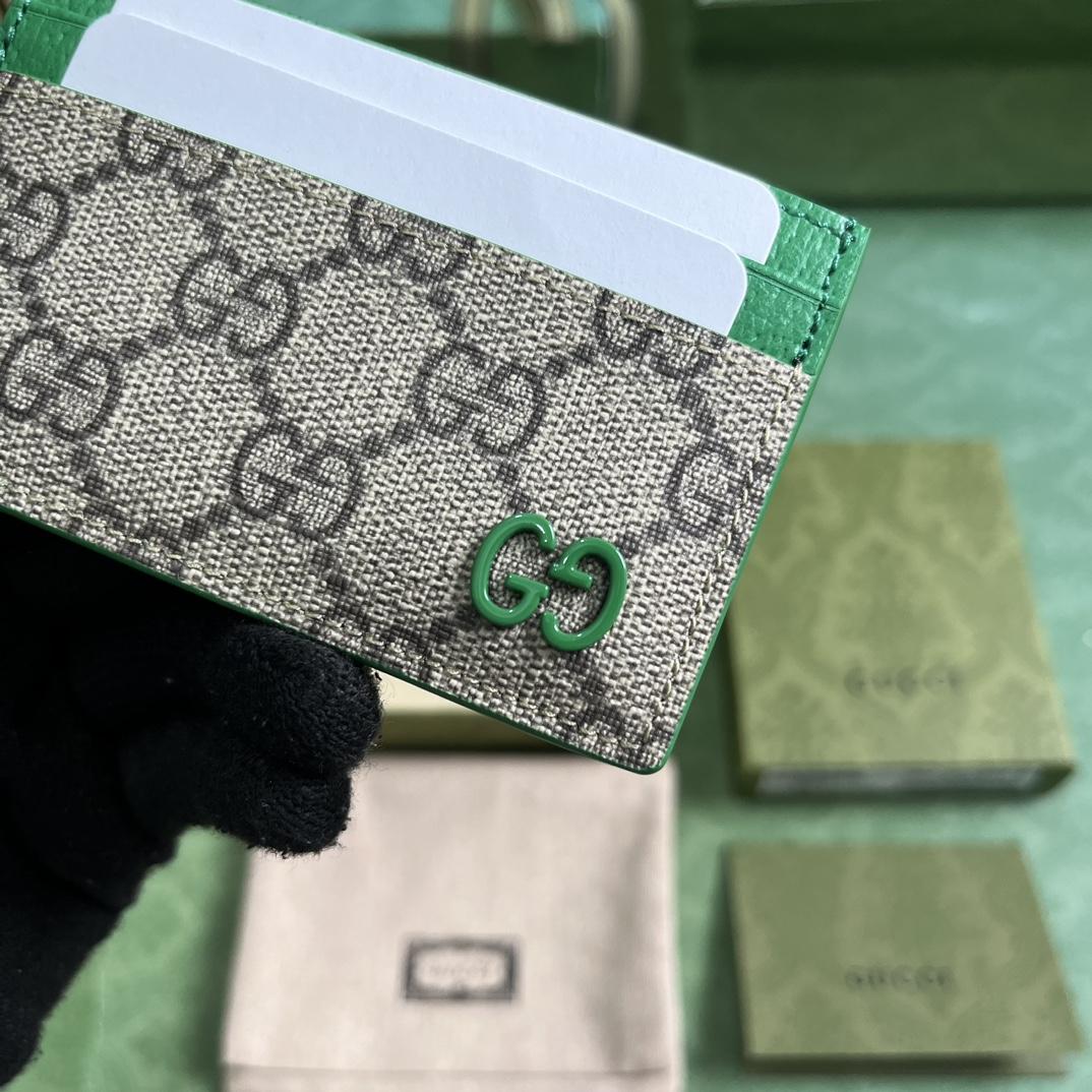 Gucci Card Case With GG Detail - FashionPlug